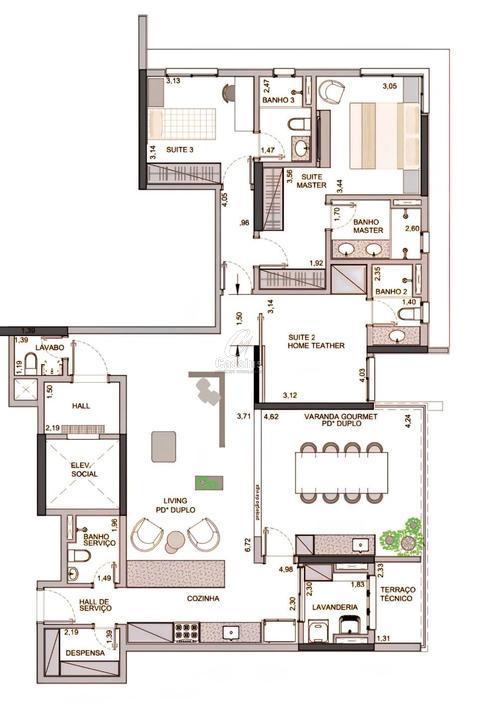 Apartamento à venda em Ribeirão Preto, Jardim Botânico, com 3 suítes, com 156 m², Hype Residence